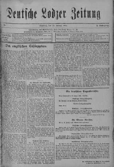 Deutsche Lodzer Zeitung 23 styczeń 1916 nr 22