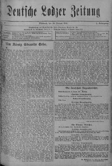 Deutsche Lodzer Zeitung 26 styczeń 1916 nr 25