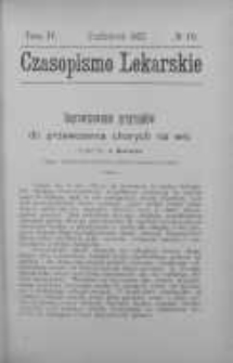 Czasopismo Lekarskie 1902 Tom IV nr 10