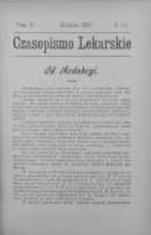 Czasopismo Lekarskie 1902 Tom IV nr 12