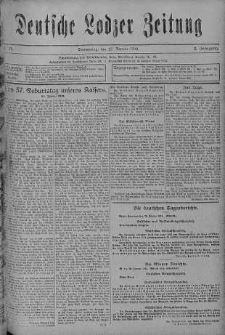 Deutsche Lodzer Zeitung 27 styczeń 1916 nr 26