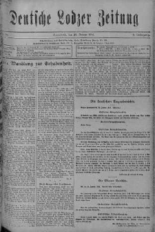 Deutsche Lodzer Zeitung 29 styczeń 1916 nr 28