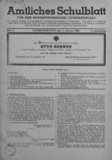 Amtliches Schulblatt für den Regierungsbezirk Litzmannstadt 1943 nr 1