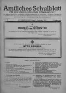 Amtliches Schulblatt für den Regierungsbezirk Litzmannstadt 1943 nr 2