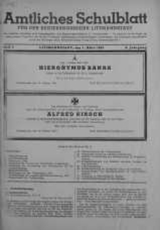 Amtliches Schulblatt für den Regierungsbezirk Litzmannstadt 1943 nr 3