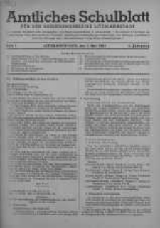 Amtliches Schulblatt für den Regierungsbezirk Litzmannstadt 1943 nr 5