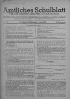 Amtliches Schulblatt für den Regierungsbezirk Litzmannstadt 1943 nr 6