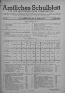 Amtliches Schulblatt für den Regierungsbezirk Litzmannstadt 1943 nr 8