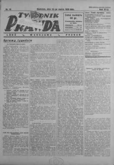 Tygodnik Prawda 30 marzec 1930 nr 13