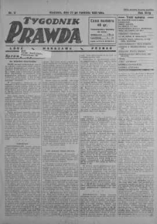 Tygodnik Prawda 27 kwiecień 1930 nr 17