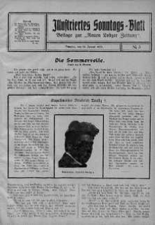 Illustriertes Sonntagsblatt: Beliage zur ,,Neuen Lodzer Zeitung" 14 styczeń 1923 nr 3