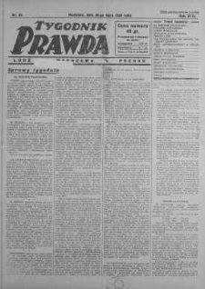 Tygodnik Prawda 20 lipiec 1930 nr 29