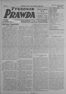 Tygodnik Prawda 17 sierpień 1930 nr 33