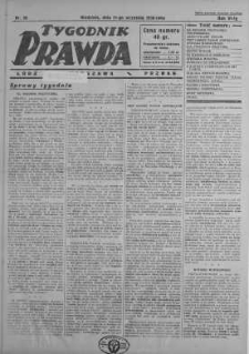 Tygodnik Prawda 21 wrzesień 1930 nr 38