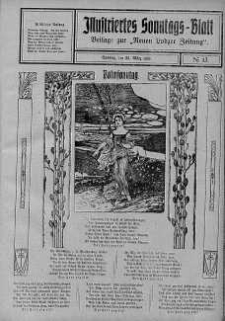 Illustriertes Sonntagsblatt: Beliage zur ,,Neuen Lodzer Zeitung" 25 marzec 1923 nr 13