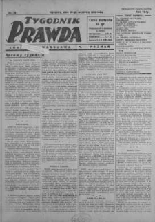Tygodnik Prawda 28 wrzesień 1930 nr 39