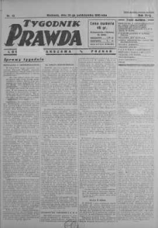 Tygodnik Prawda 26 październik 1930 nr 43