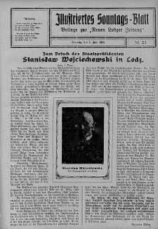 Illustriertes Sonntagsblatt: Beliage zur ,,Neuen Lodzer Zeitung" 3 czerwiec 1923 nr 23