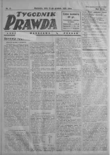 Tygodnik Prawda 21 grudzień 1930 nr 51