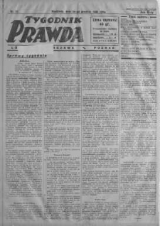 Tygodnik Prawda 28 grudzień 1930 nr 52