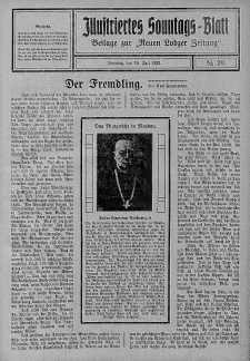 Illustriertes Sonntagsblatt: Beliage zur ,,Neuen Lodzer Zeitung" 15 lipiec 1923 nr 29