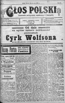 Głos Polski : dziennik polityczny, społeczny i literacki 15 styczeń 1919 nr 14