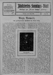 Illustriertes Sonntagsblatt: Beliage zur ,,Neuen Lodzer Zeitung" 29 lipiec 1923 nr 31
