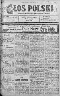 Głos Polski : dziennik polityczny, społeczny i literacki 28 styczeń 1919 nr 27