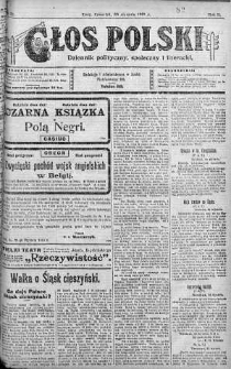 Głos Polski : dziennik polityczny, społeczny i literacki 30 styczeń 1919 nr 29