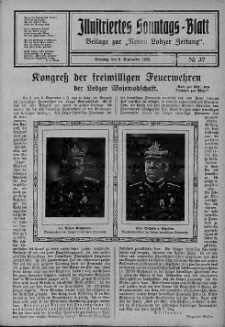 Illustriertes Sonntagsblatt: Beliage zur ,,Neuen Lodzer Zeitung" 9 wrzesień 1923 nr 37