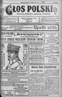 Głos Polski : dziennik polityczny, społeczny i literacki 9 luty 1919 nr 39