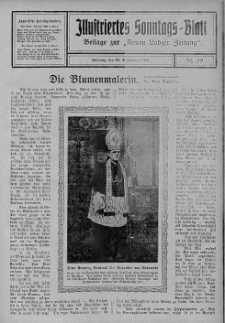 Illustriertes Sonntagsblatt: Beliage zur ,,Neuen Lodzer Zeitung" 23 wrzesień 1923 nr 39