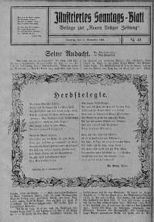 Illustriertes Sonntagsblatt: Beliage zur ,,Neuen Lodzer Zeitung" 11 listopad 1923 nr 45