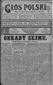 Głos Polski : dziennik polityczny, społeczny i literacki 6 marzec 1919 nr 64