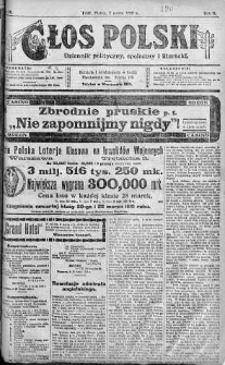 Głos Polski : dziennik polityczny, społeczny i literacki 7 marzec 1919 nr 65