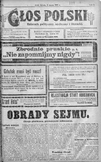 Głos Polski : dziennik polityczny, społeczny i literacki 8 marzec 1919 nr 66