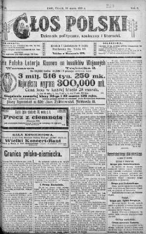 Głos Polski : dziennik polityczny, społeczny i literacki 18 marzec 1919 nr 76