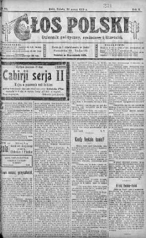 Głos Polski : dziennik polityczny, społeczny i literacki 22 marzec 1919 nr 80