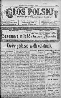 Głos Polski : dziennik polityczny, społeczny i literacki 24 marzec 1919 nr 82