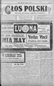 Głos Polski : dziennik polityczny, społeczny i literacki 25 marzec 1919 nr 83