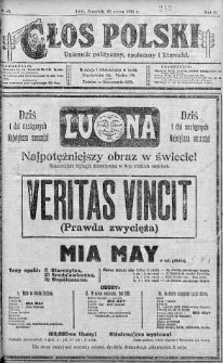 Głos Polski : dziennik polityczny, społeczny i literacki 27 marzec 1919 nr 85