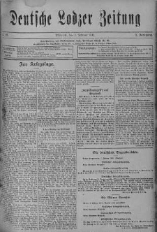 Deutsche Lodzer Zeitung 2 luty 1916 nr 32