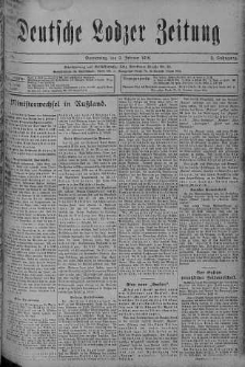 Deutsche Lodzer Zeitung 3 luty 1916 nr 33