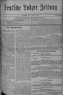Deutsche Lodzer Zeitung 12 luty 1916 nr 42