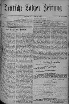 Deutsche Lodzer Zeitung 13 luty 1916 nr 43