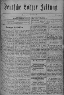 Deutsche Lodzer Zeitung 22 luty 1916 nr 52