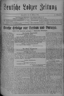 Deutsche Lodzer Zeitung 26 luty 1916 nr 56