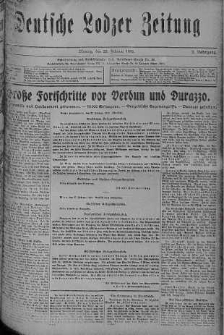 Deutsche Lodzer Zeitung 28 luty 1916 nr 58