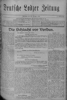 Deutsche Lodzer Zeitung 29 luty 1916 nr 59