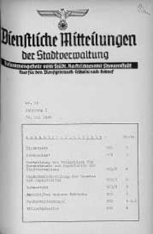 Dienstliche Mitteilungen die Stadtverwaltung Litzmannstadt 30 maj 1940 nr 13